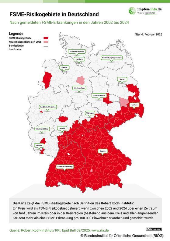 Zecken: Bundesinstitut empfiehlt FSME-Impfung