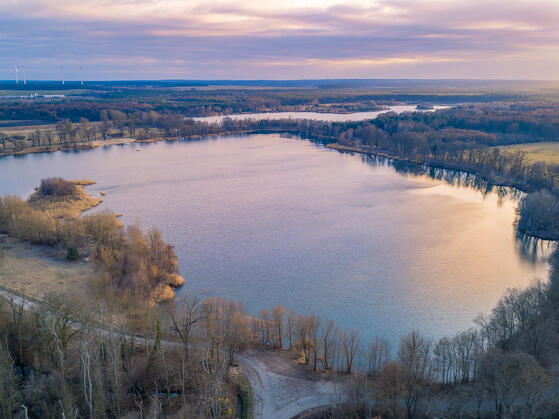 Seewanderung: Baggersee bei Gusow