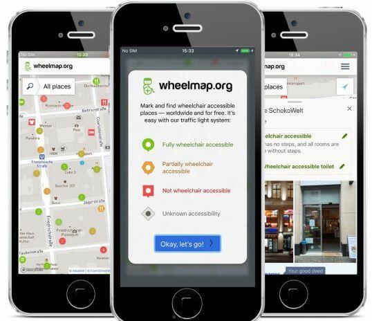 Wheelmap zeigt rollstuhlgerechte Orte